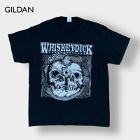【GILDAN】WhiskeyDick バンドTシャツ バンt ロックTシャツ プリント ロゴ Tシャツ スカル メタル カントリー ウィスキーディック 半袖 L 黒t  US古着 | Vintage.City ヴィンテージ 古着