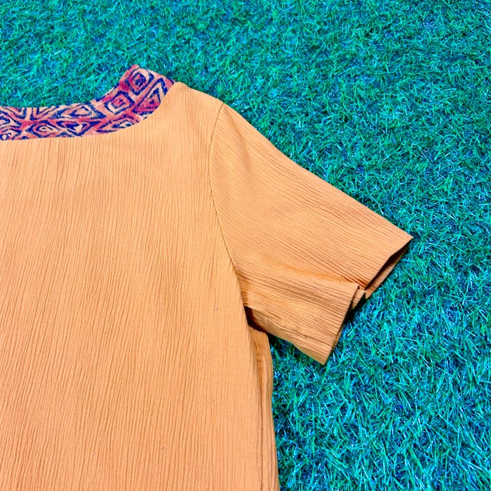 80s-90s Oriental Collar Golden Yellow Tops / Made In USA 古着 Vintage ヴィンテージ 半袖 トップス ブラウス 黄色 イエロー80s-90s  Oriental Collar Tops | Vintage.City Vintage Shops, Vintage Fashion Trends