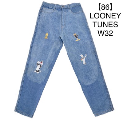 【86】W32 LOONEY TUNES denim pants ルーニー　デニムパンツ　デニム | Vintage.City ヴィンテージ 古着