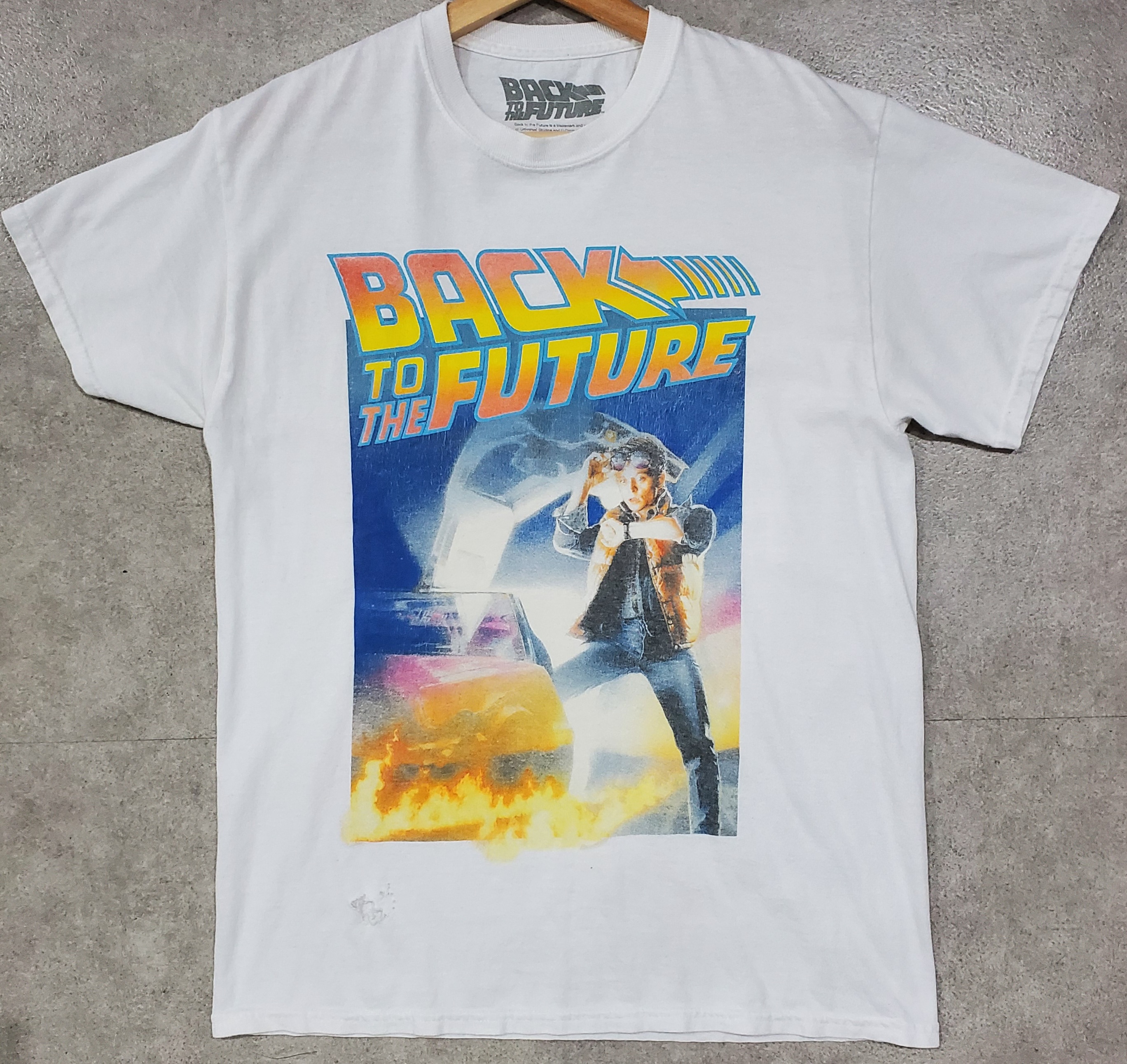 back tothe futureバックトゥーザフューチャープリントティーシャツ