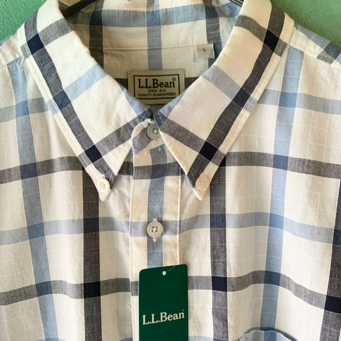 L.L.Bean デッドストック B.D 半袖 プルオーバー チェックシャツ ...