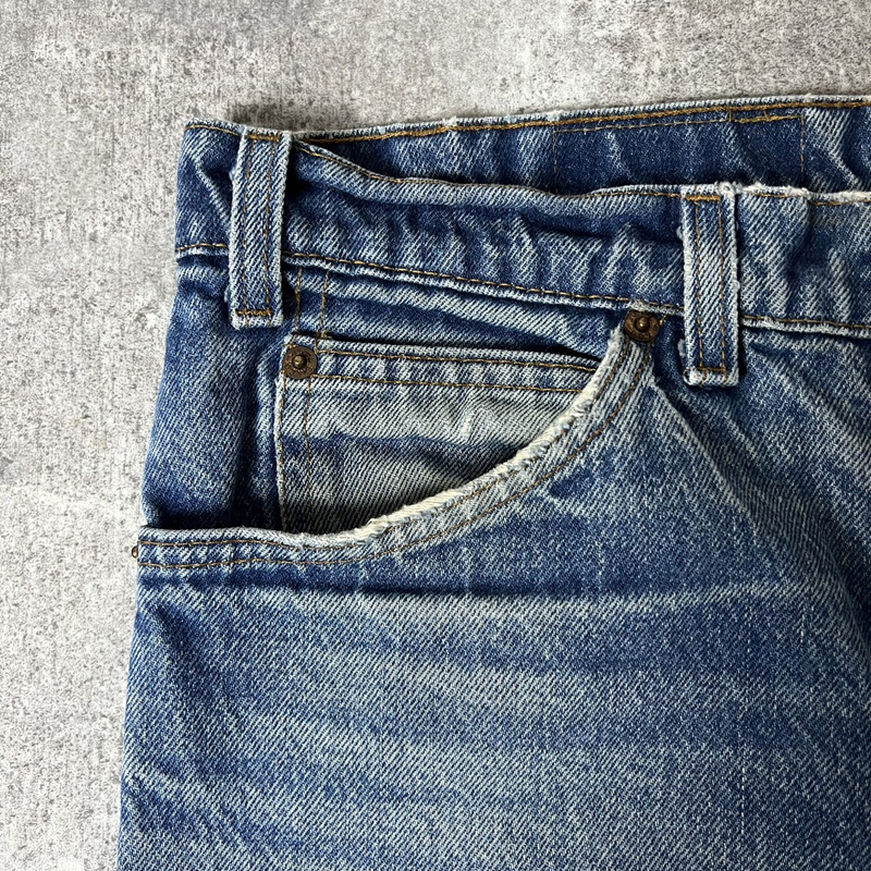 ヒゲ 80s USA製 Levis 505 0215 デニム パンツ 32 31 / 80年代