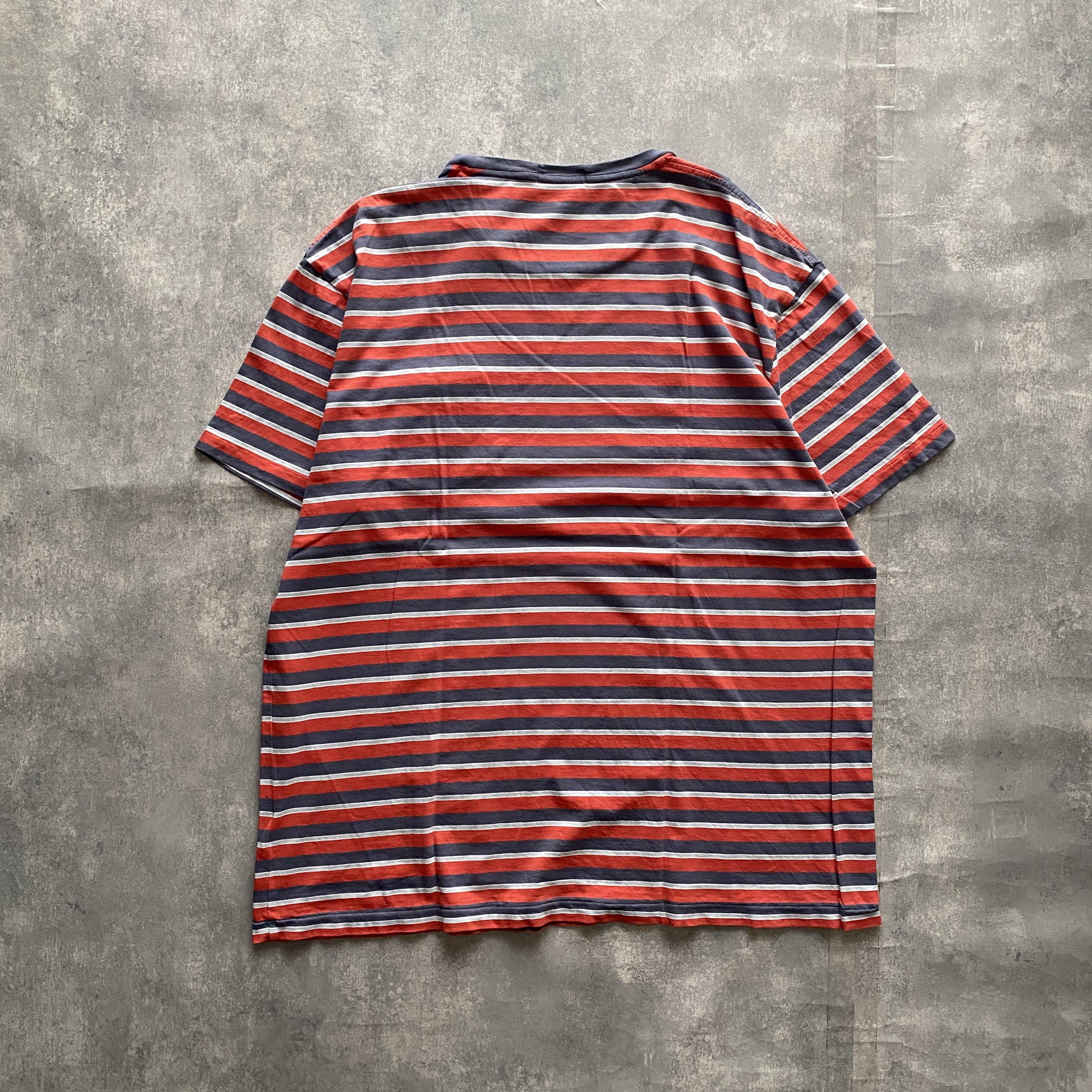 XLサイズ】ポロラルフローレン 刺繍ワンポイントロゴ ボーダー Tシャツ