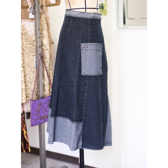 #614 denim skirt / デニム 巻きスカート | Vintage.City Vintage Shops, Vintage Fashion Trends