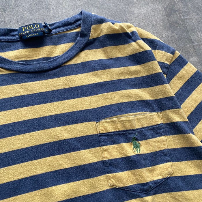 ポロラルフローレン　刺繍ワンポイントロゴ　ボーダー　Tシャツ | Vintage.City 빈티지숍, 빈티지 코디 정보