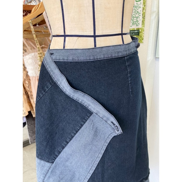 #614 denim skirt / デニム 巻きスカート | Vintage.City 빈티지숍, 빈티지 코디 정보