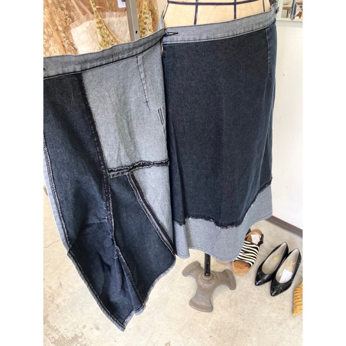 #614 denim skirt / デニム 巻きスカート | Vintage.City 古着屋、古着コーデ情報を発信