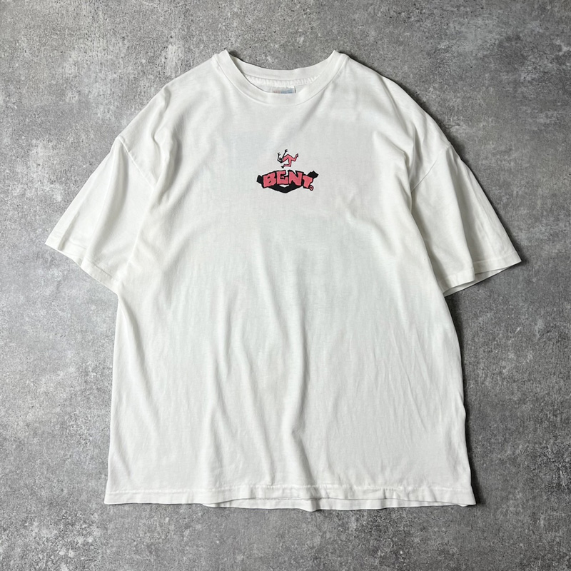 90s USA製 コミック メッセージ キャラクター プリント 半袖 Tシャツ 