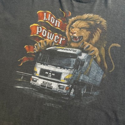 90年代 MAN TRUCK&BUS ライオン トラック アニマル 企業ロゴ アドバタイジング プリントTシャツ メンズXL | Vintage.City ヴィンテージ 古着