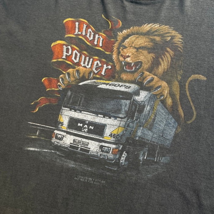 90年代 MAN TRUCK&BUS ライオン トラック アニマル 企業ロゴ アドバタイジング プリントTシャツ メンズXL | Vintage.City 古着屋、古着コーデ情報を発信