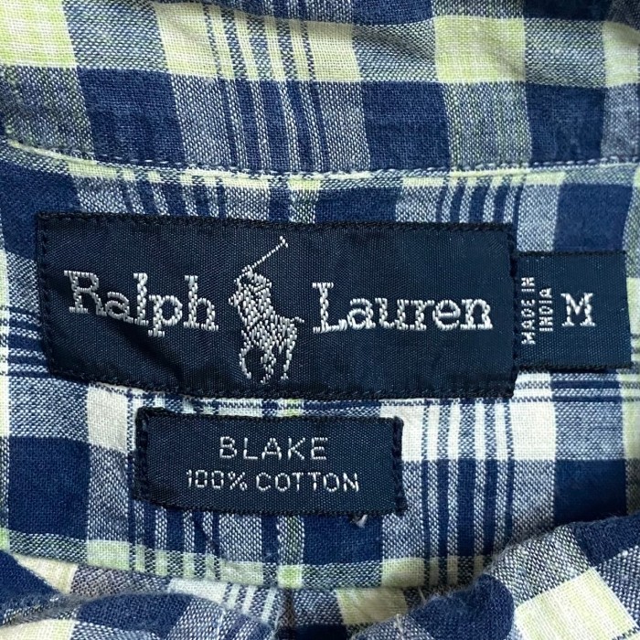 ラルフローレン　Ralph Lauren　90sビンテージ　BLAKE　メンズ　トップス　半袖　BDシャツ　チェック　ボタンダウン | Vintage.City 빈티지숍, 빈티지 코디 정보