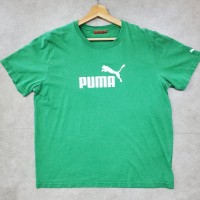 puma プーマ みどり緑ビッグロゴプリントティーシャツ tee shirts | Vintage.City ヴィンテージ 古着