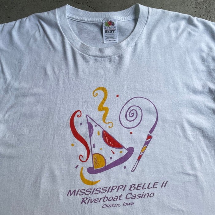 ビッグサイズ 00年代 Mississippi Belle II カジノ アート 企業ロゴ プリント  Tシャツ  メンズ2XL | Vintage.City 古着屋、古着コーデ情報を発信