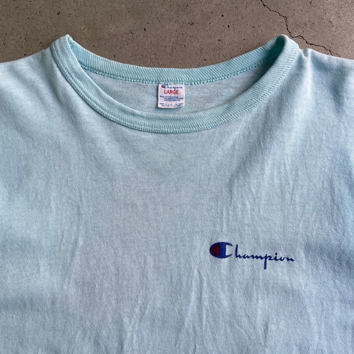 80年代 トリコタグ Champion チャンピオン ワンポイントロゴ プリント Tシャツ メンズL | Vintage.City 빈티지숍, 빈티지 코디 정보