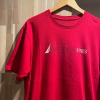 NAUTICA シンプル　プリント　半袖Tシャツ　Lサイズ　レッド　A993 | Vintage.City ヴィンテージ 古着