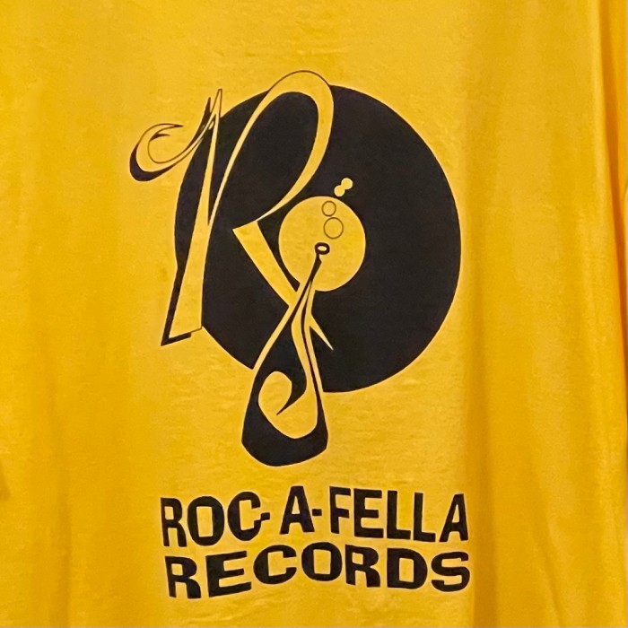 ROC-A-FELLA RECORDS GILDANボディ ロゴプリントTシャツ イエロー XLサイズ | Vintage.City 古着屋、古着コーデ情報を発信