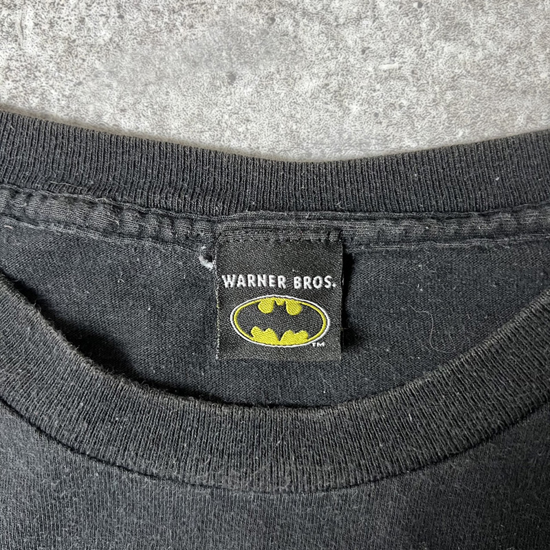 00s USA製 バットマン オフィシャル ロゴ プリント 半袖 Tシャツ XL 