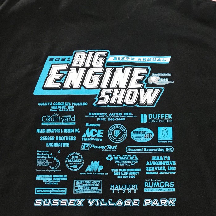 Big Engine Show Tシャツ | Vintage.City 빈티지숍, 빈티지 코디 정보