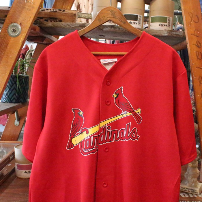 BASEBALL SHIRT cardinals セントルイス・カージナルス　ベースボールシャツ　ゲームシャツ　アメリカ　MLB　メジャーリーグ　022705 | Vintage.City 빈티지숍, 빈티지 코디 정보