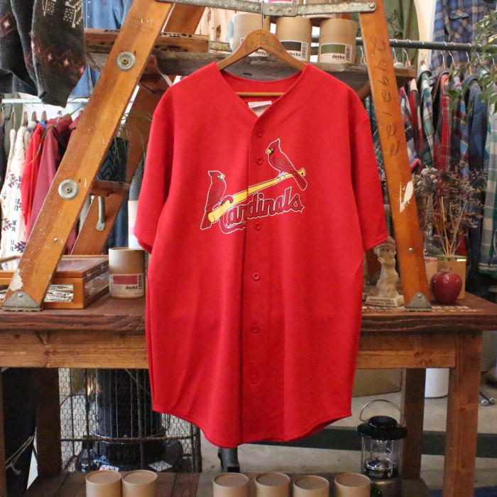 BASEBALL SHIRT cardinals セントルイス・カージナルス　ベースボールシャツ　ゲームシャツ　アメリカ　MLB　メジャーリーグ　022705 | Vintage.City 빈티지숍, 빈티지 코디 정보