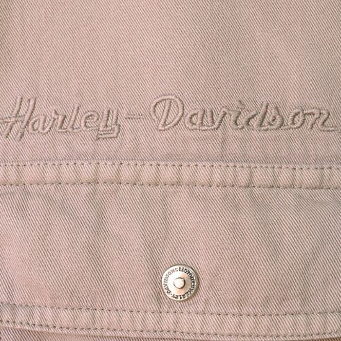 ハーレーダビッドソン コットン 長袖シャツ 刺繍ロゴ HARLEY-DAVIDSON ベージュ メンズXL ビッグサイズ @CA0327 | Vintage.City 빈티지숍, 빈티지 코디 정보