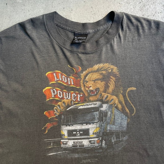 90年代 MAN TRUCK&BUS ライオン トラック アニマル 企業ロゴ アドバタイジング プリントTシャツ メンズXL | Vintage.City 古着屋、古着コーデ情報を発信