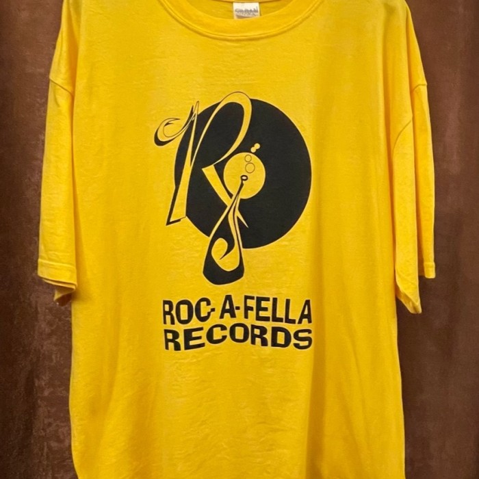 ROC-A-FELLA RECORDS GILDANボディ ロゴプリントTシャツ イエロー XLサイズ | Vintage.City 古着屋、古着コーデ情報を発信