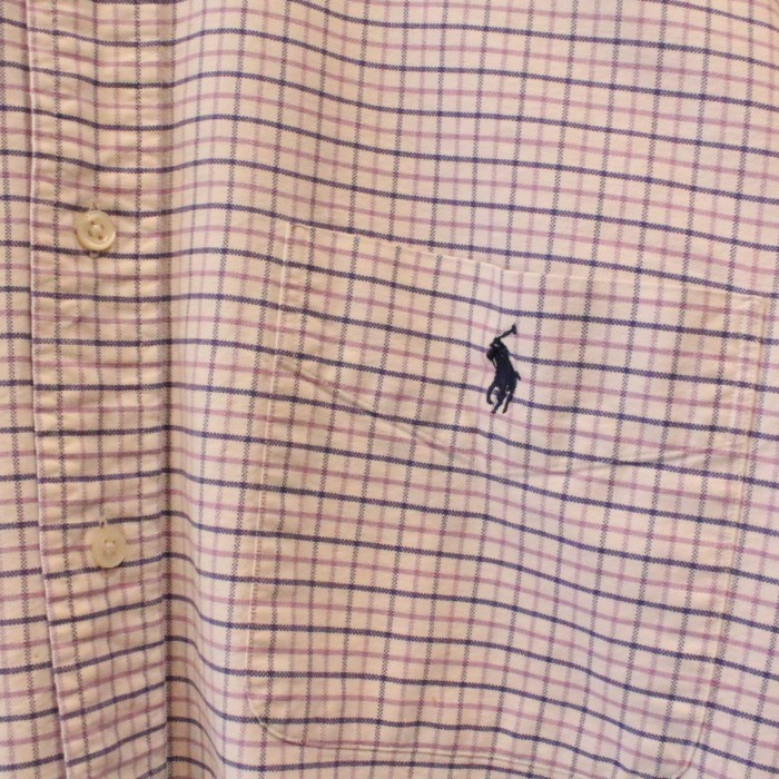 1990's Polo by Ralph Lauren BIG SHIRT　ラルフローレン　ラルフシャツ　90s　ボタンダウン　長袖シャツ　シンプル　アメトラ　Mサイズ　032203 | Vintage.City 古着屋、古着コーデ情報を発信