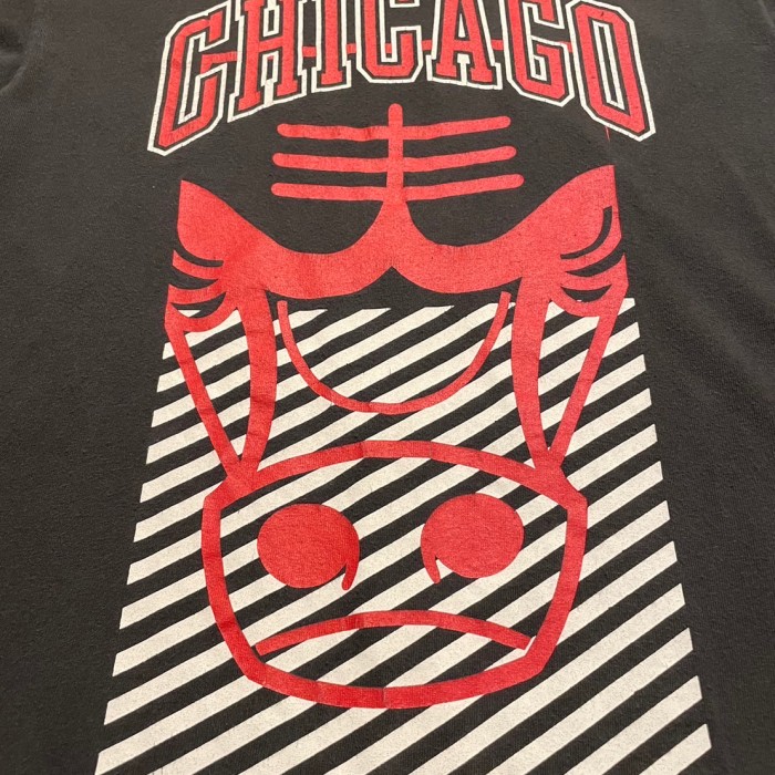 ChicagoBulls シカゴブルズ Tシャツ 赤 90s デカロゴ 丸胴上田の安子_ヴィンテージT