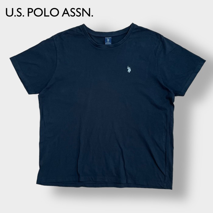 【U.S. POLO ASSN】ワンポイント 刺繍ロゴ  Tシャツ XL 半袖 黒t 夏物 ユーエスポロアッスン US古着 | Vintage.City 빈티지숍, 빈티지 코디 정보