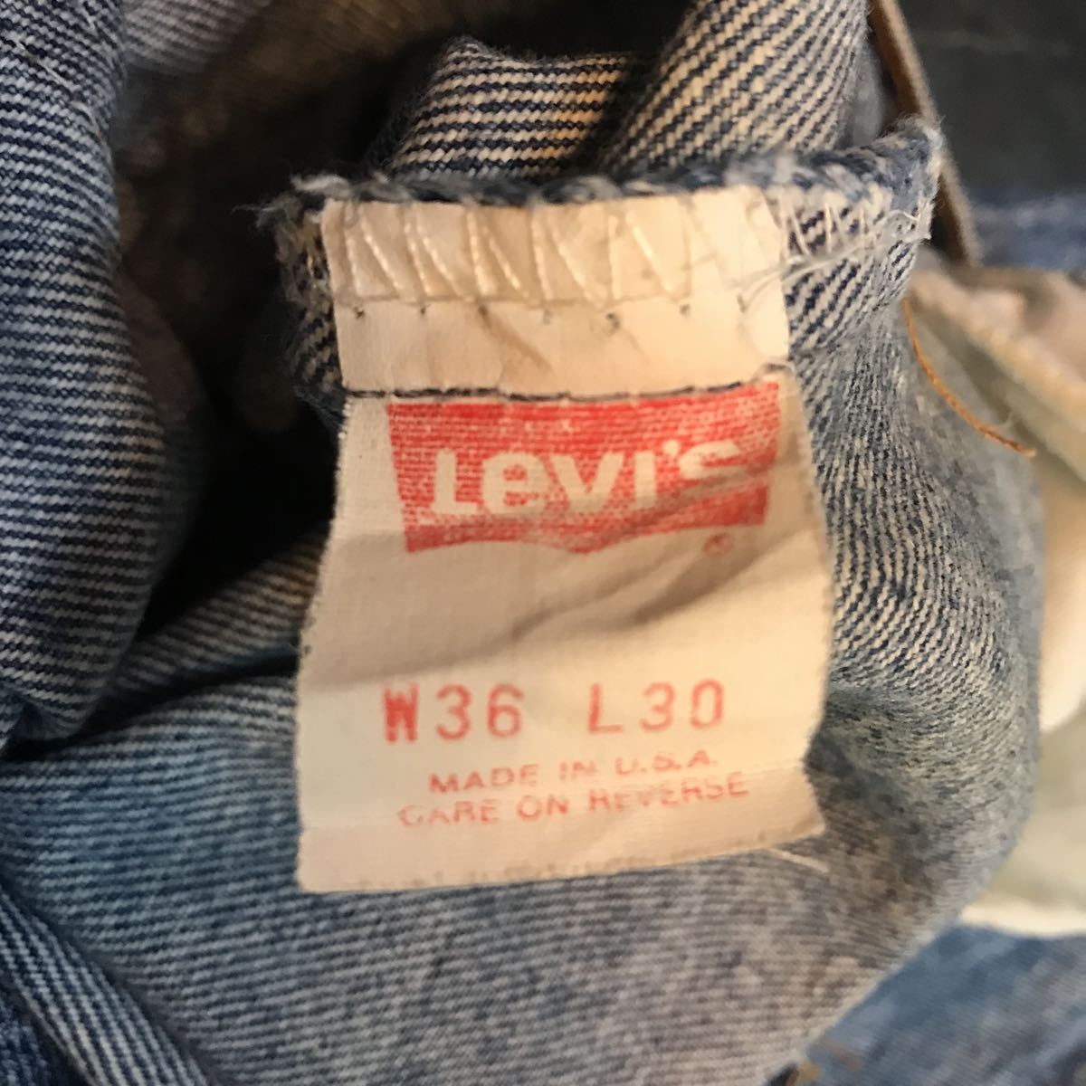 希少 80s USA製 Levi's 506 デニム パンツ ジーンズ ケミカル