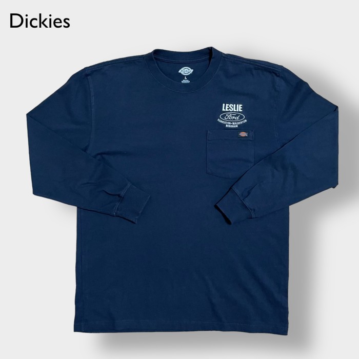 【Dickies】Ford 企業系 企業ロゴ 刺繍ロゴ ロンT 長袖 ポケットTシャツ ポケT ワンポイント LARGE ディッキーズ 車 レスリー フォード US古着 | Vintage.City 古着屋、古着コーデ情報を発信
