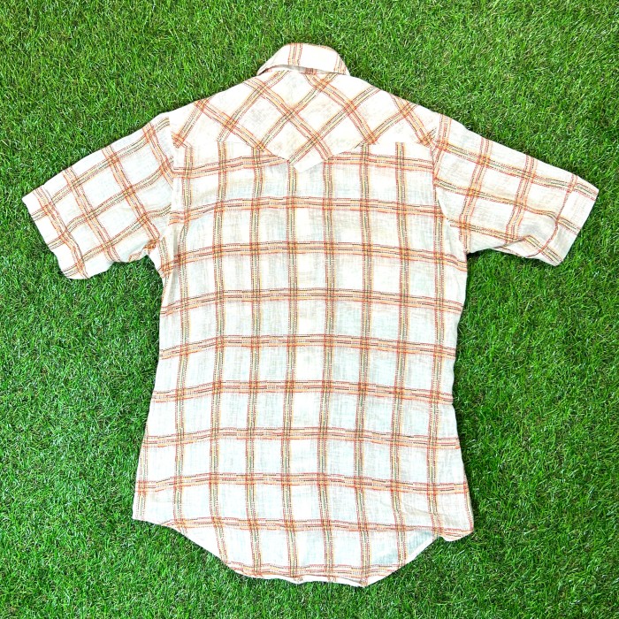 70s JC Penney Embroidery Checked Western Shirt / Vintage ヴィンテージ チェック 半袖 シャツ ウエスタン  刺繍 | Vintage.City 古着屋、古着コーデ情報を発信