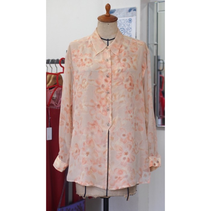 #641 flower pattern shirt / 花柄シアーシャツ | Vintage.City Vintage Shops, Vintage Fashion Trends