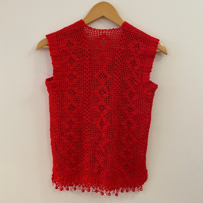 Lame yarn knit vest | Vintage.City 古着屋、古着コーデ情報を発信