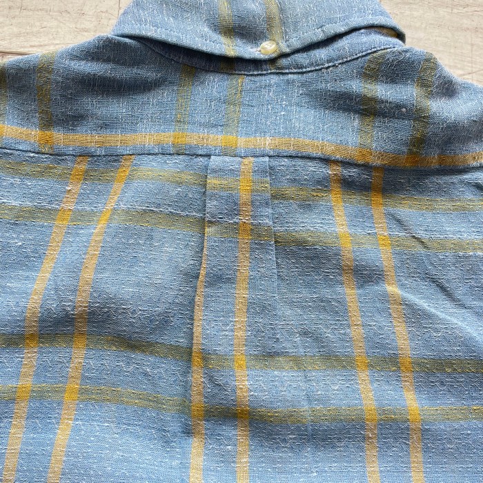 70's フルーツオブザルーム 半袖チェックシャツ fruit of the loom 