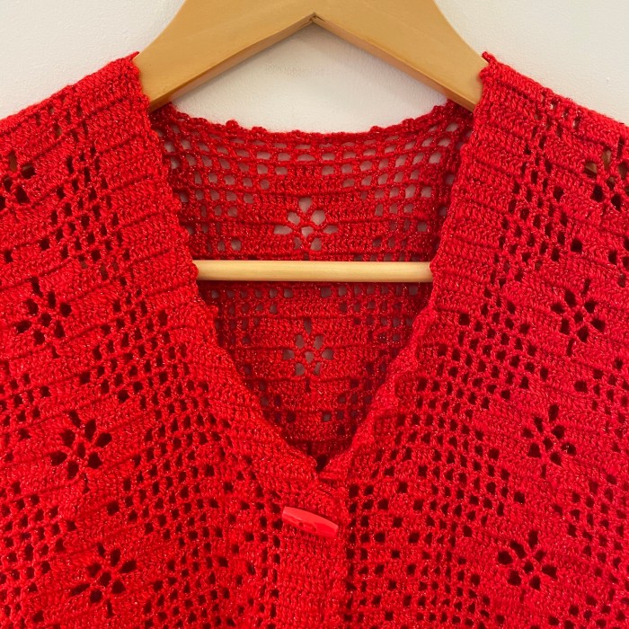 Lame yarn knit vest | Vintage.City 古着屋、古着コーデ情報を発信