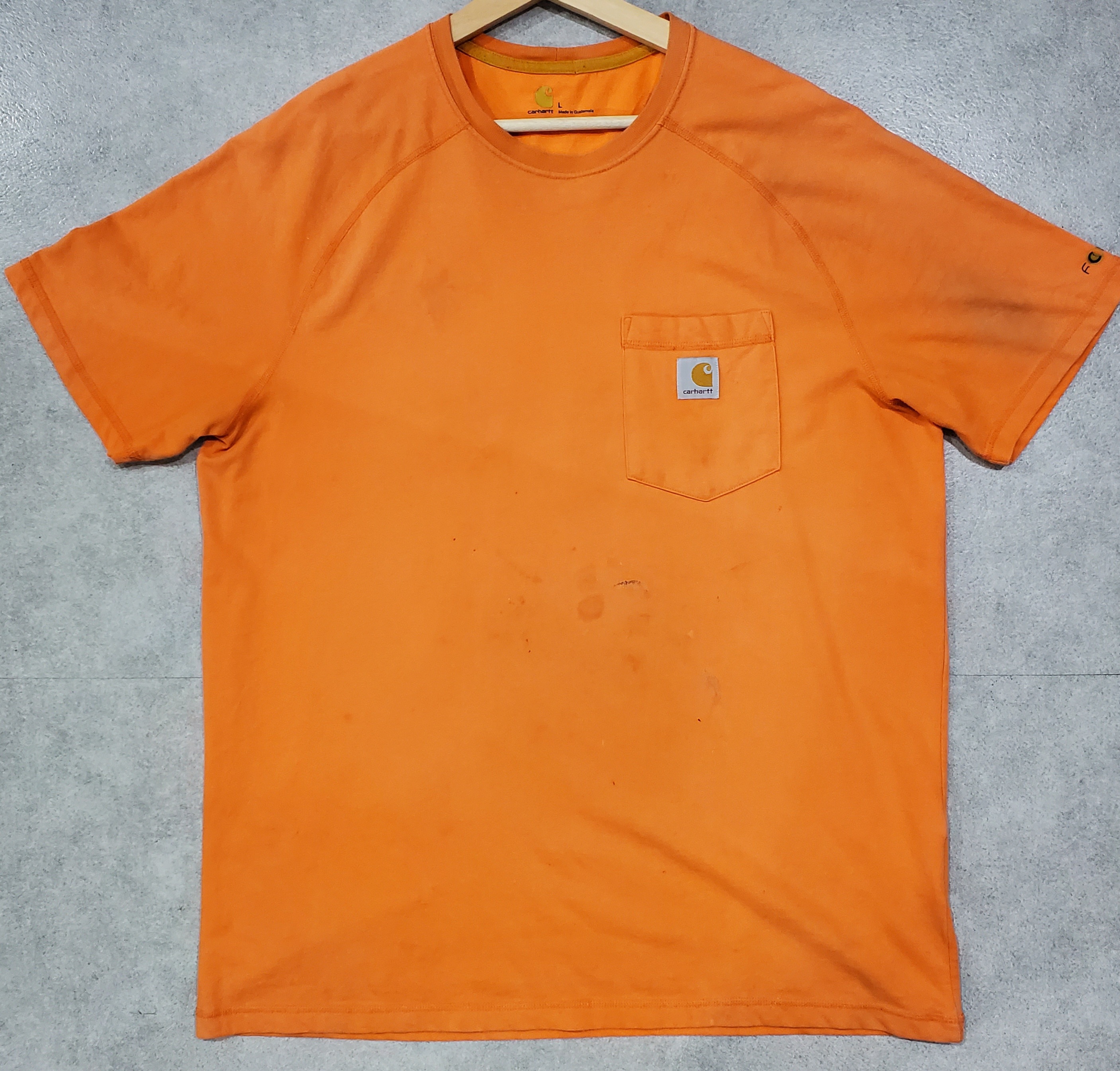 carhartt カーハート 胸ポケットロゴ オレンジティーシャツストリート