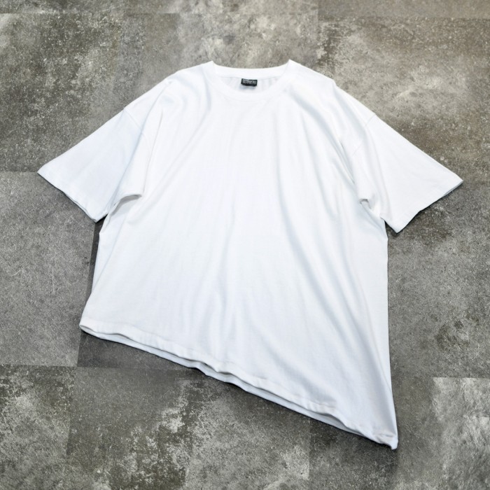 古着 オーバーサイズ リメイク アシンメトリー Tシャツ 半袖Tシャツ 白T | Vintage.City 古着屋、古着コーデ情報を発信