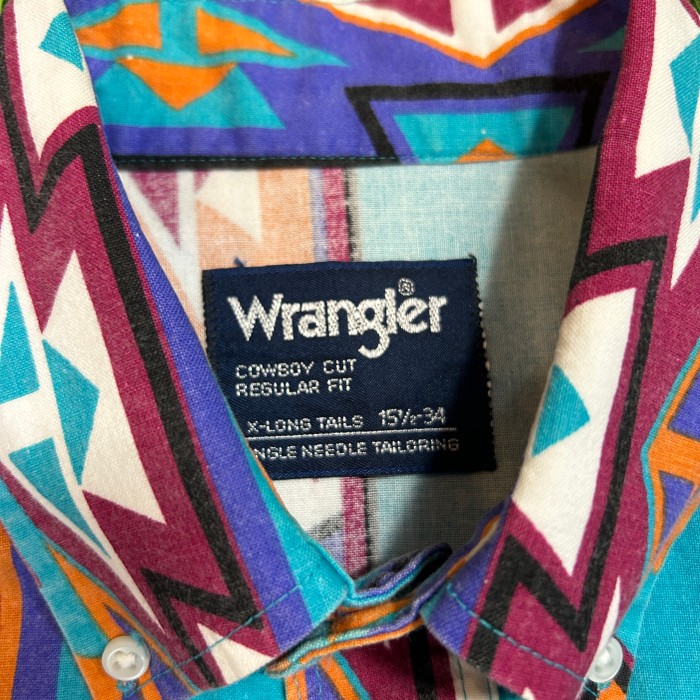 80s Wrangler Native Pattern Shirt / ネイティブ柄 Vintage ヴィンテージ ラングラー 長袖 シャツ 水色 | Vintage.City Vintage Shops, Vintage Fashion Trends