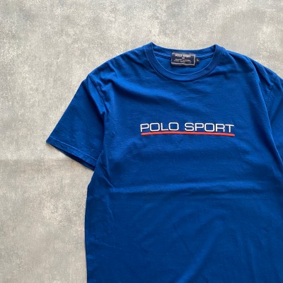 90's　ラルフローレン　ポロスポーツ　フロントロゴ　ブルー　Tシャツ | Vintage.City ヴィンテージ 古着