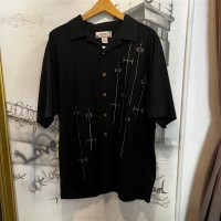 silk embroidery open collar shirt | Vintage.City ヴィンテージ 古着