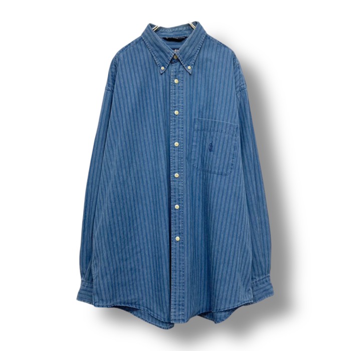 90’s “nautica” L/S Stripe Shirt 「Made in USA」 | Vintage.City 빈티지숍, 빈티지 코디 정보