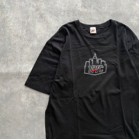 90s ナイキ　スウォッシュ×NYC センタープリントロゴ　ブラック　Tシャツ | Vintage.City ヴィンテージ 古着