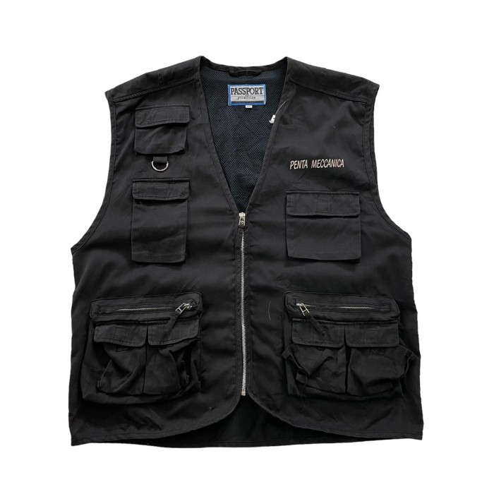 1990's black fishing vest #B458 | Vintage.City Vintage Shops, Vintage Fashion Trends
