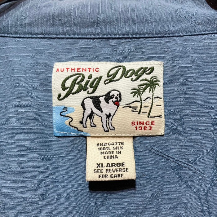 “BIG DOGS” S/S Silk Shirt | Vintage.City 빈티지숍, 빈티지 코디 정보
