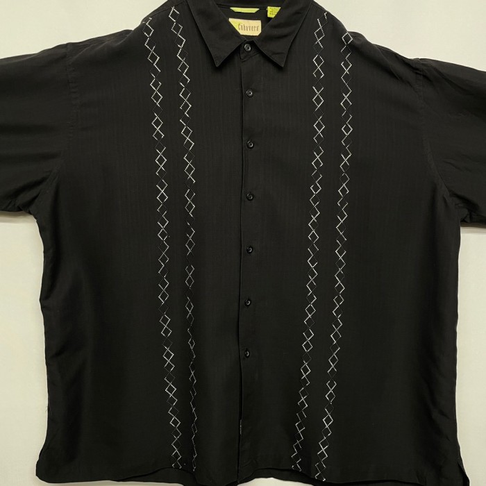 “Cubavera” Oversized Rayon × Poly Shirt | Vintage.City 古着屋、古着コーデ情報を発信