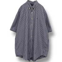 “Ralph Lauren” S/S Gingham Check Shirt BLACK/BLUE/WHITE | Vintage.City ヴィンテージ 古着