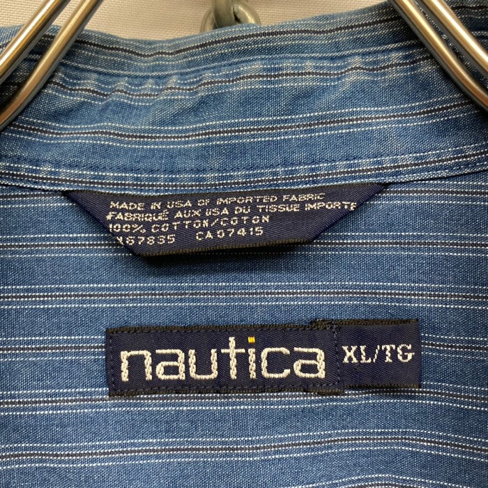 90’s “nautica” L/S Stripe Shirt 「Made in USA」 | Vintage.City 빈티지숍, 빈티지 코디 정보