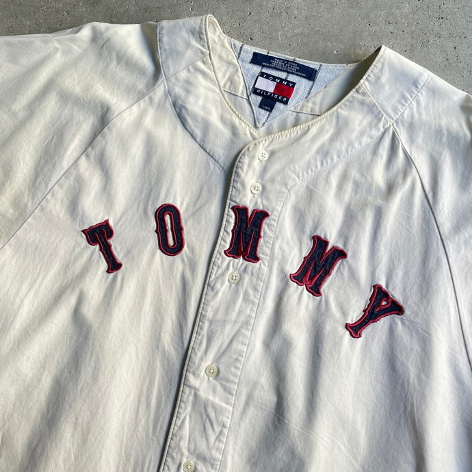 90年代 TOMMY HILFIGER トミーヒルフィガー ベースボールシャツ メンズ